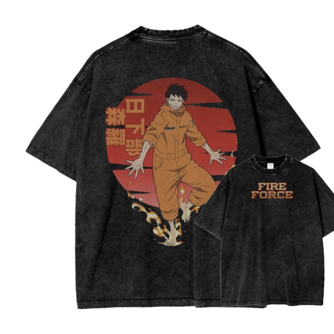 FIRE FORCE XIII ACID WASH TEE