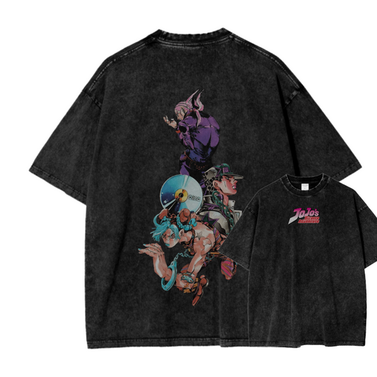 JOJO'S BIZARRE ADVENTURE IX ACID WASH TEE