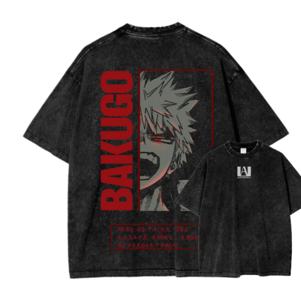 BAKUGO III ACID WASH TEE