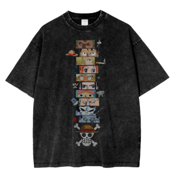 ONE PIECE XV ACID WASH TEE