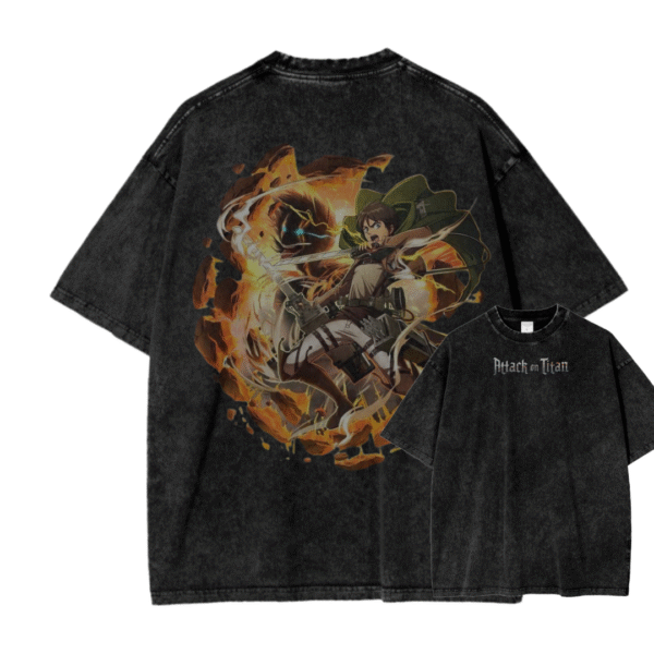 ATTACK ON TITAN VII ACID WASH TEE
