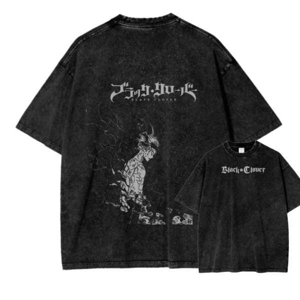 BLACK CLOVER VII ACID WASH TEE