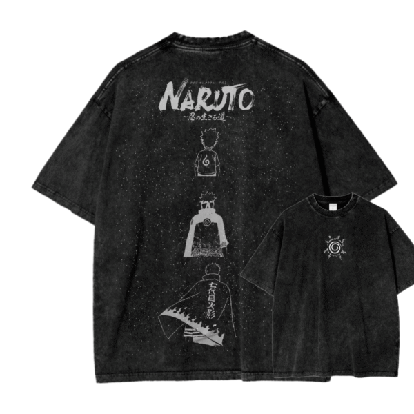 NARUTO V ACID WASH TEE