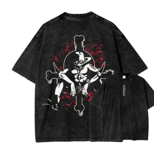 FIRE FIST ACE IV ACID WASH TEE