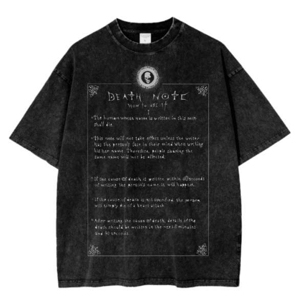 DEATH NOTE IX ACID WASH TEE