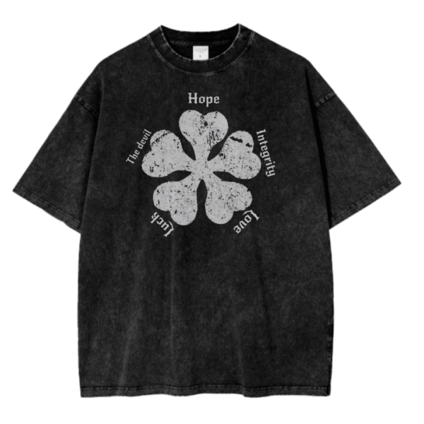 BLACK CLOVER X ACID WASH TEE