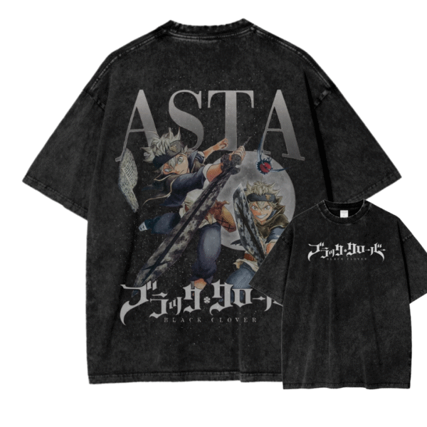 BLACK CLOVER XII ACID WASH TEE