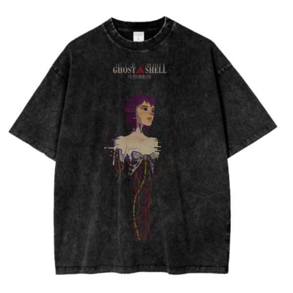 GHOST IN THE SHELL V ACID WASH TEE