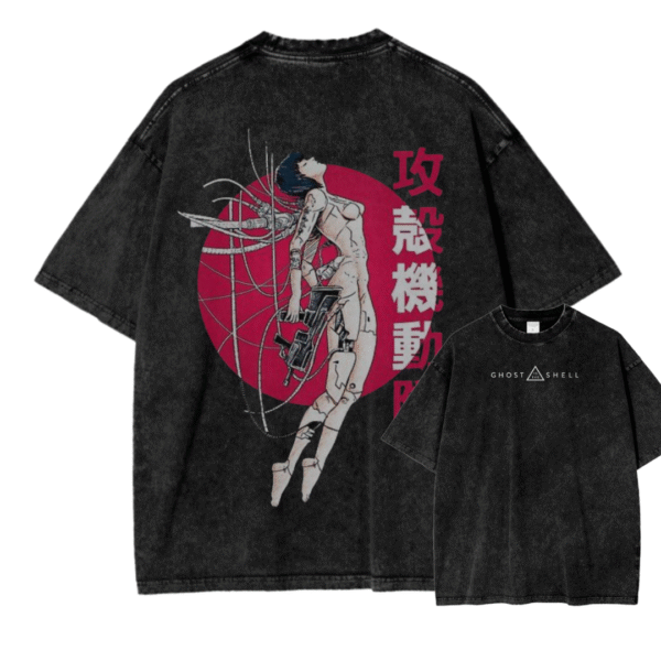 GHOST IN THE SHELL VIII ACID WASH TEE