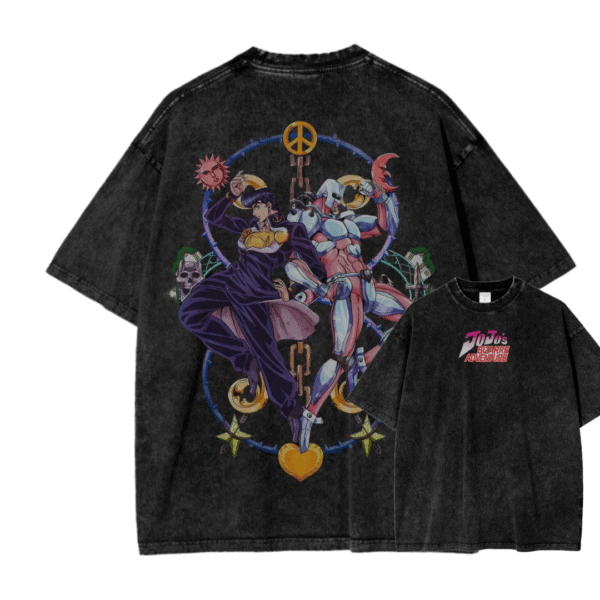 JOJO'S BIZARRE ADVENTURE XVII ACID WASH TEE