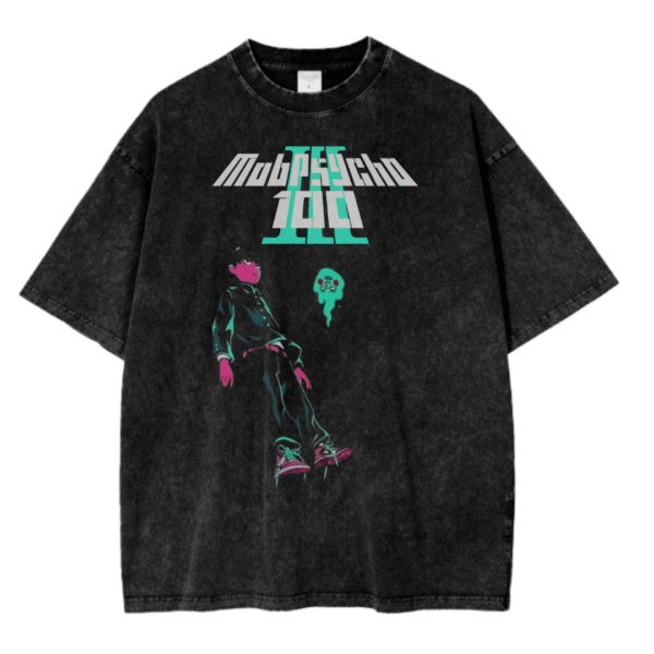 MOB PSYCHO 100 V ACID WASH TEE