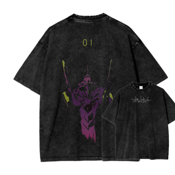 NEON GENESIS EVANGELION VII ACID WASH TEE