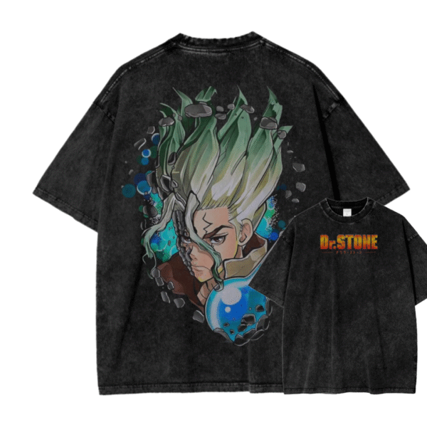 DR STONE V ACID WASH TEE