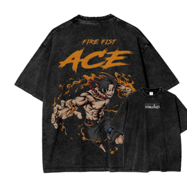 FIRE FIST ACE VIII ACID WASH TEE