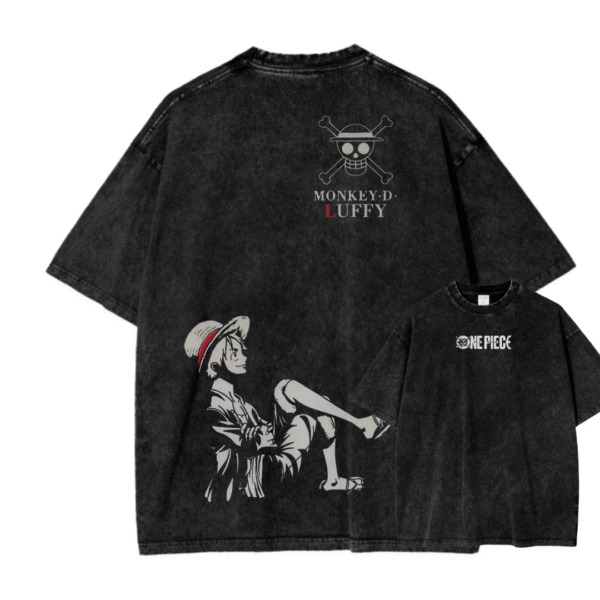ONE PIECE VIII ACID WASH TEE