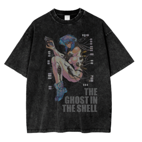 GHOST IN THE SHELL IV ACID WASH TEE