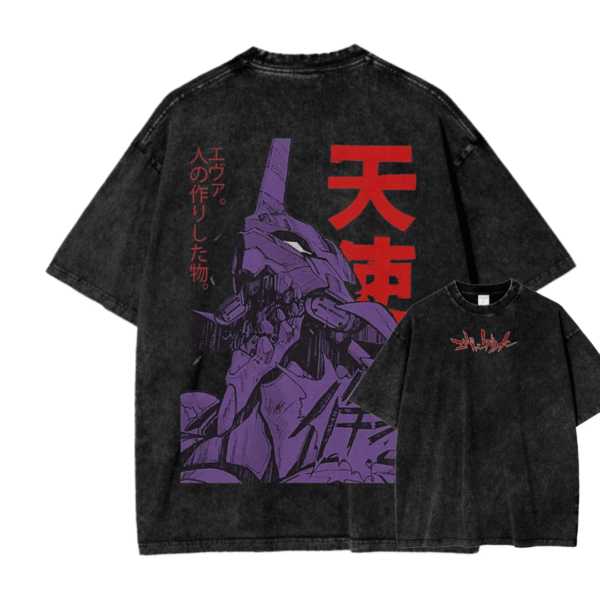 NEON GENESIS EVANGELION X ACID WASH TEE